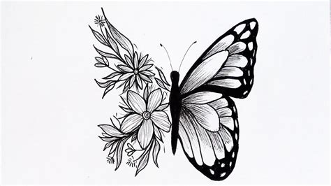 How to draw a butterfly easy|| butterfly tattoo drawing