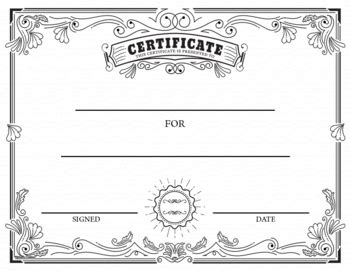 Editable Fancy Certificate by Johnson Creations | TPT