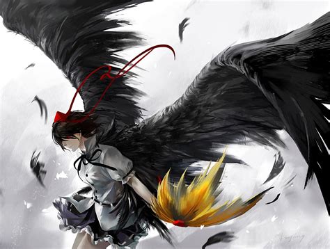 Anime Girl Black Wings Wallpapers - Wallpaper Cave