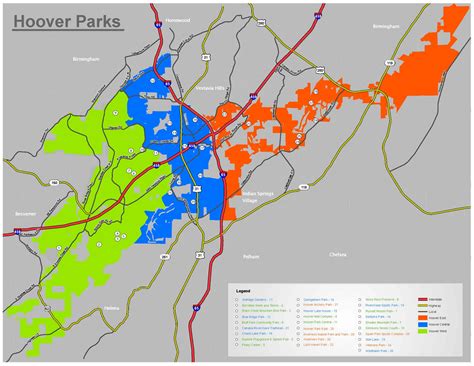 City Parks Map | Hoover, AL - Official Website