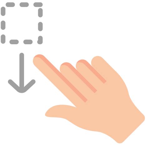 Drag down - Free hands and gestures icons