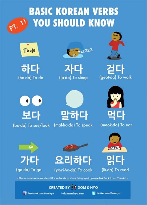 basic korean verbs Korean Verbs, Korean Slang, Korean Phrases, Korean ...