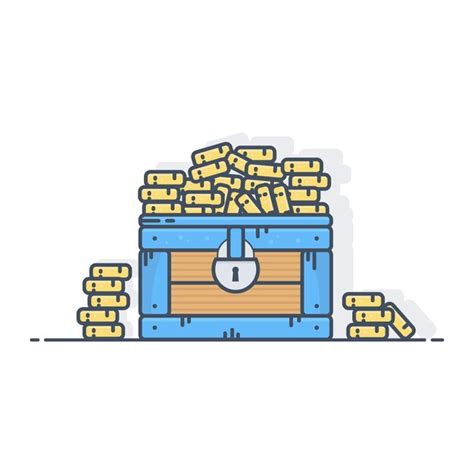 Premium Vector | Treasure chest vector