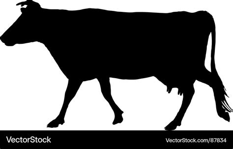 Cow silhouette Royalty Free Vector Image - VectorStock