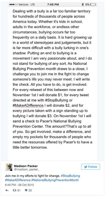 New York Riveters’ Madison Packer Stands up to Bullying - National ...