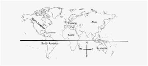 World Map With Continents And Caribbean Labelled Clip - World Map ...