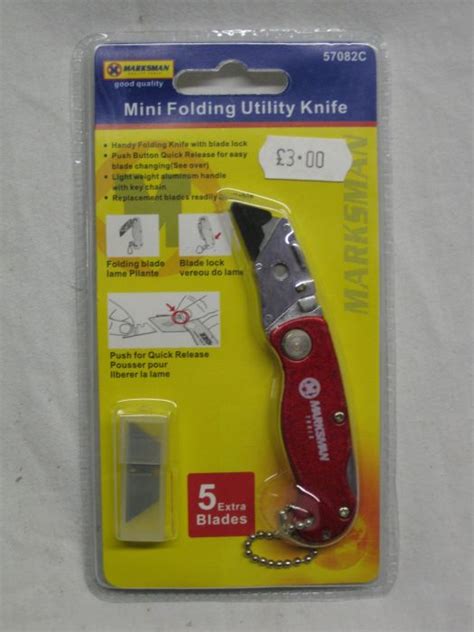 Marksman Mini Folding Utility Stanley Knife in Red 57082C