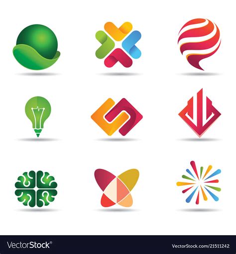 Modern colorful logo design inspiration Royalty Free Vector