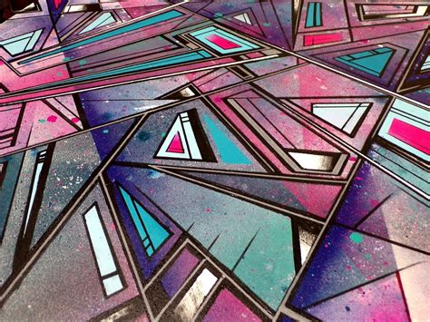 Streetskate 1 - An Abstract Geometric Painting & Fine Art Prints ...