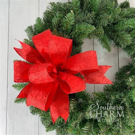 How to Make a Christmas Wreath Bow (Video) - Southern Charm Wreaths