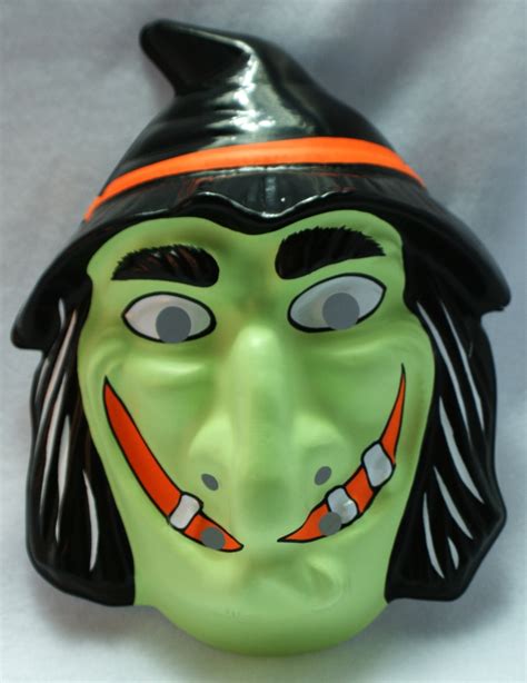 Vintage Green Witch Halloween Mask Horror Universal Monsters October ...