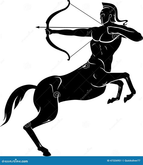 Sagittarius Symbol Silhouette Stock Illustration - Image: 47326951