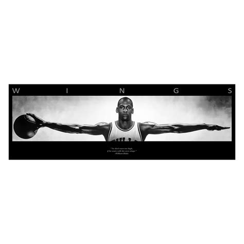 Trinx Black Michael Jordan Wings Basketball Sport Wallart Canvas Poster ...