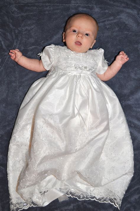 Girls Christening Gown w/Beadwork