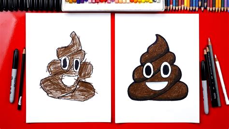 How To Draw Poop Emoji - Art For Kids Hub