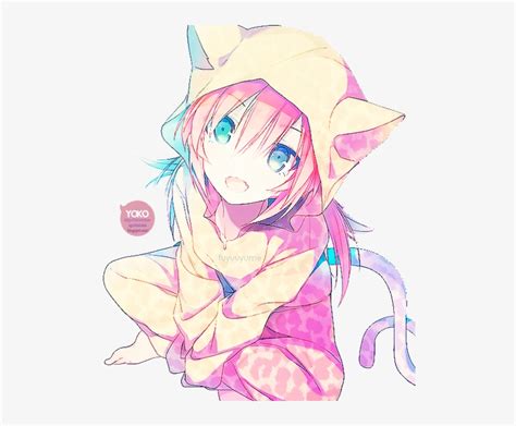 Anime Girl Neko Fanart Transparent PNG - 500x598 - Free Download on NicePNG