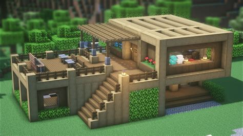 Minecraft : How to Build an Wooden House | Simple Survival House ...