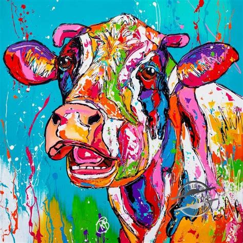 Colored Cow Painting | Happy-Paintings