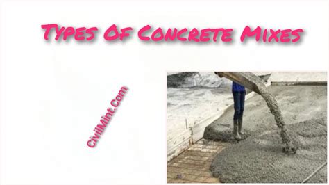 Types Of Concrete Mix - Explained In Detail