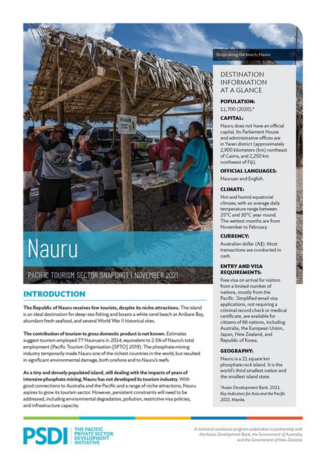 Nauru | Pacific Tourism Sector Snapshot » Pacific Private Sector ...