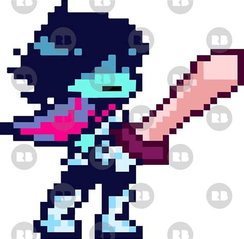 Deltarune Kris Battle Sprite Minecraft Pixel Art, Toby Fox, Sprite ...