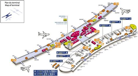 Plan CDG terminal 2E - Carte CDG terminal 2E (France)