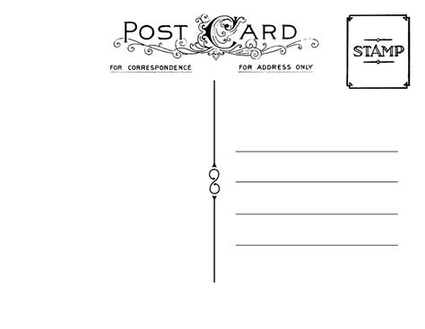 DIY postcard save the date back Diy Postcard, Printable Postcards, Free ...