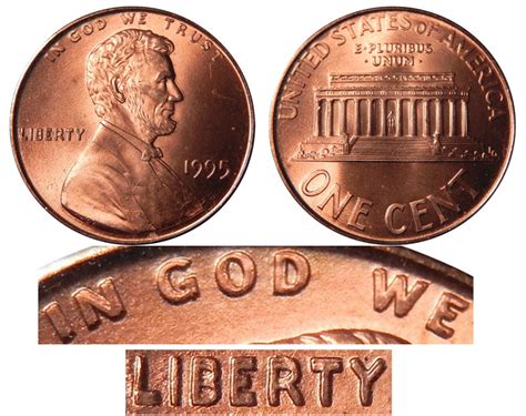 1995 Lincoln Memorial Cent/Penny Doubled Die: Value and Prices