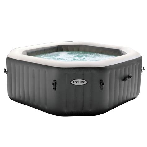 Intex 120 Bubble Jets 4-Person Octagonal Portable Inflatable Hot Tub ...