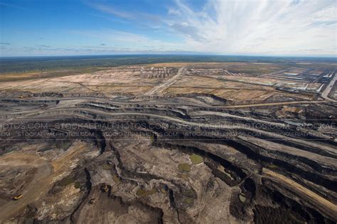 Aerial Photo | Open pit mining, Alberta Oilsands