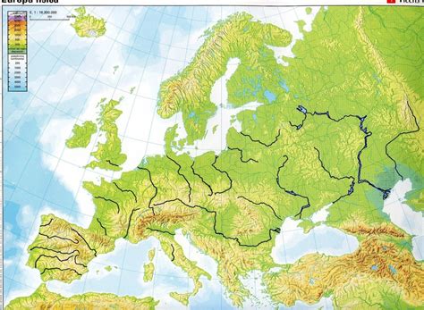 Europe Physical Map - Rivers Diagram | Quizlet