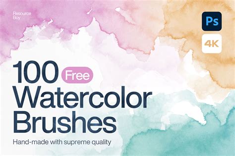 100 Free Watercolor Photoshop Brushes [High Resolution] | Resource Boy