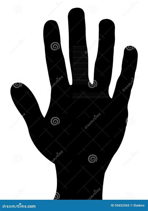 Hand Palm Silhouette, Vector Stock Vector - Illustration of body ...