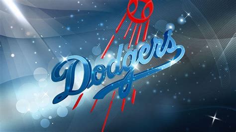 Los Angeles Dodgers Symbol With Blue And Red HD Dodgers Wallpapers | HD ...