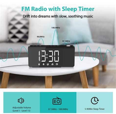 Projection Alarm Clock with FM Radio | Dr. Prepare