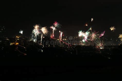 Long exposure fireworks stock image. Image of fireworks - 169442689