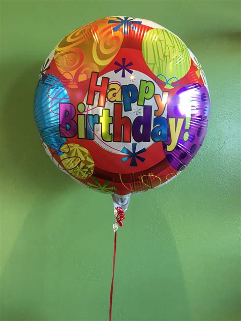 Happy birthday mylar balloon by Liz's Flowers