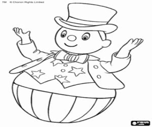 Mr. Wobbly, a Noddy character coloring page printable game