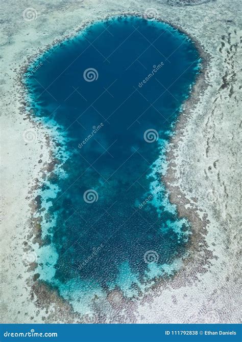 Aerial View of Blue Hole stock photo. Image of ampat - 111792838