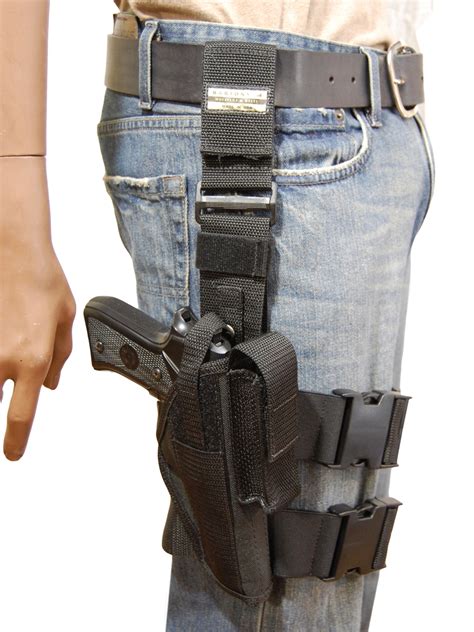 Tactical Leg Holster for Full Size 9mm 40 45 Pistols - Barsony Holsters