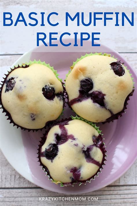 Basic Muffin Recipe With Variations | Krazy Kitchen Mom