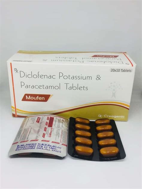 Diclofenac Potassium and Paracetamol Tablets | Works, Dosage & Details