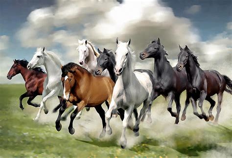 8 Horses Painting at PaintingValley.com | Explore collection of 8 ...