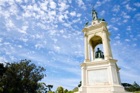 Francis Scott Key Monument And Statue At Golden Gate Park Stock Photo ...