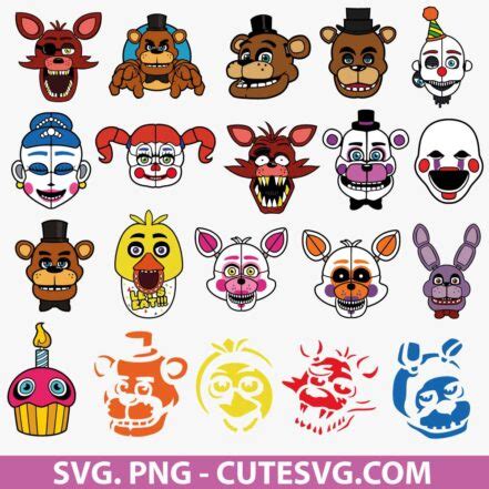 Five Nights Freddy SVG, FNAF SVG, 5NAF Svg, Freddy's Svg Bundle, PNG ...