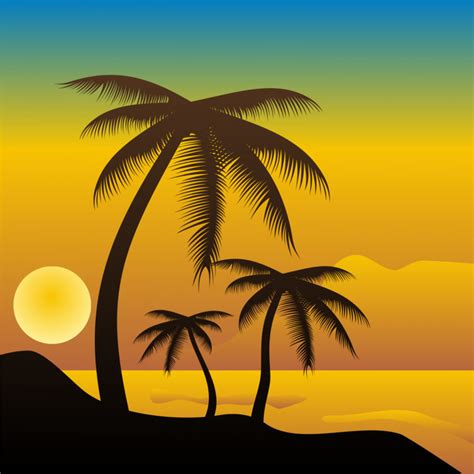 Free Sunset Silhouette Beach, Download Free Sunset Silhouette Beach png ...