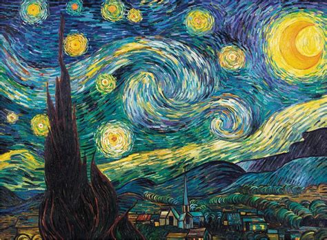 'Starry Night' Painting Print on Canvas Van Gogh Pinturas, Gogh The ...