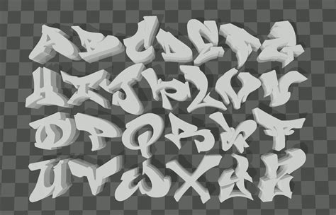 Free STL file 3D GRAFFITI LETTERS 🧑‍🎨・3D printing design to download・Cults