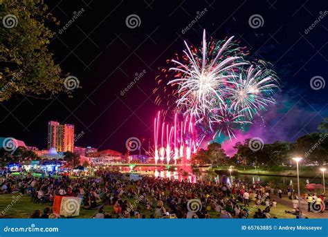 Australia Day fireworks editorial image. Image of blowup - 65763885