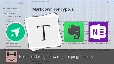 Best note-taking software for programmers - Typora - YouTube